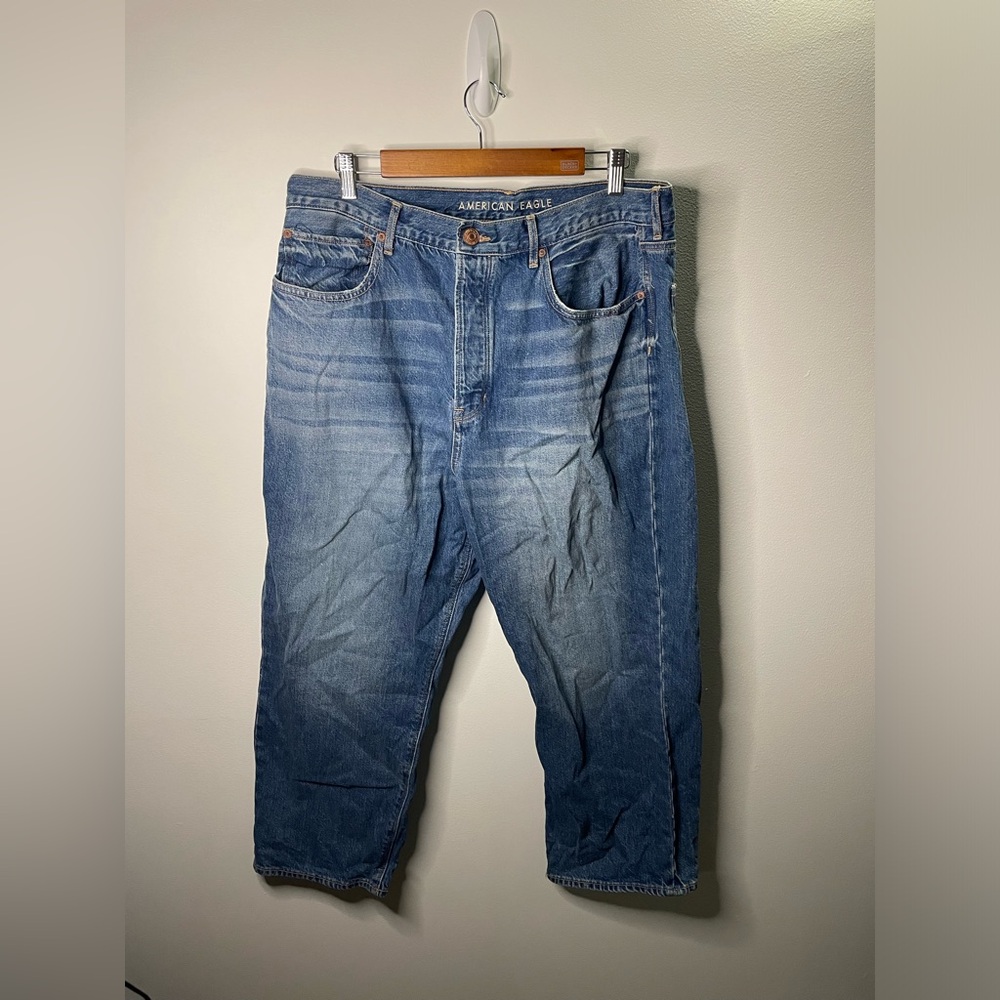 American Eagle Button Fly 90’s Boyfriend Jean Rigid Denim 100% Cotton
